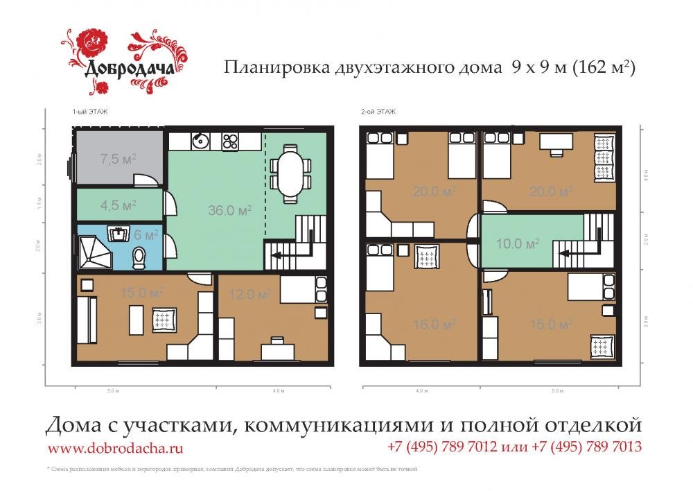 Проект дома для большой семьи двухэтажный
